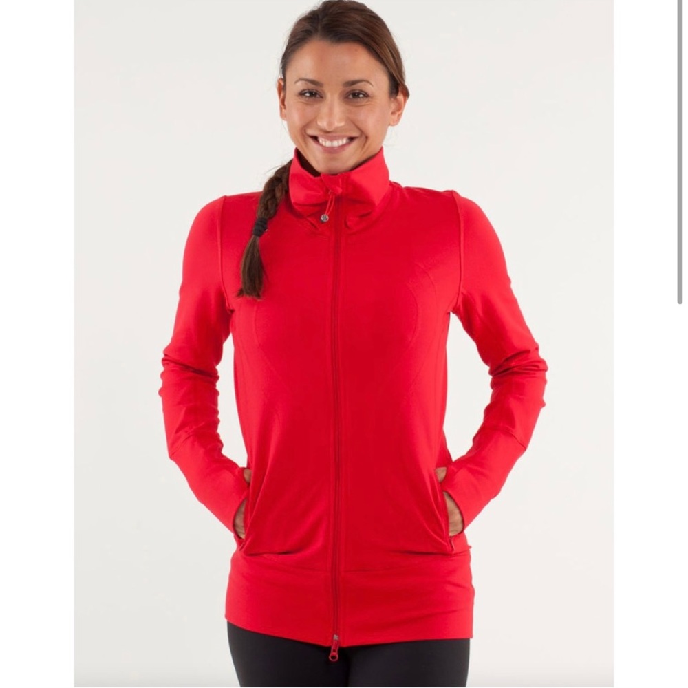 Size 4 Red - Lululemon In Stirde Full Zip Activewear Jacket